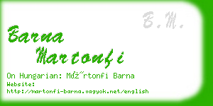 barna martonfi business card